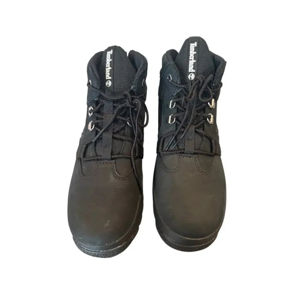 Timberland Boys Black Waterproof Hiking Boots Size 5 Youth A5SEG